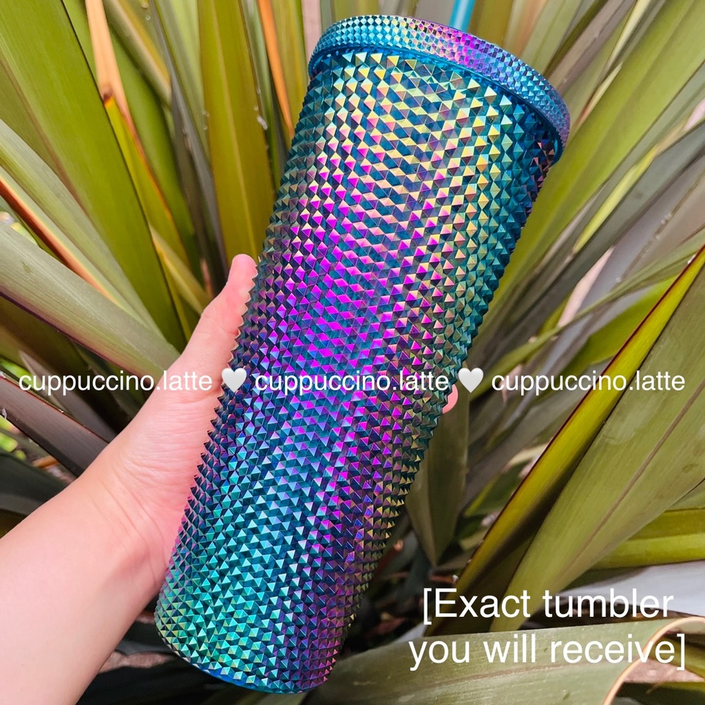 🌈LAST💜Starbucks Metallic Oil Slick Rainbow Studded - Picture 3 of 11